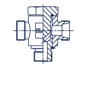 Соединения Banjo J Ввертное T-образное метрика уплотнение тип E by Verso Hydraulics