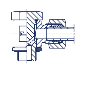 Соединения Banjo J Ввертное метрика, уплотнение тип E в сборе с В3 by Verso Hydraulics